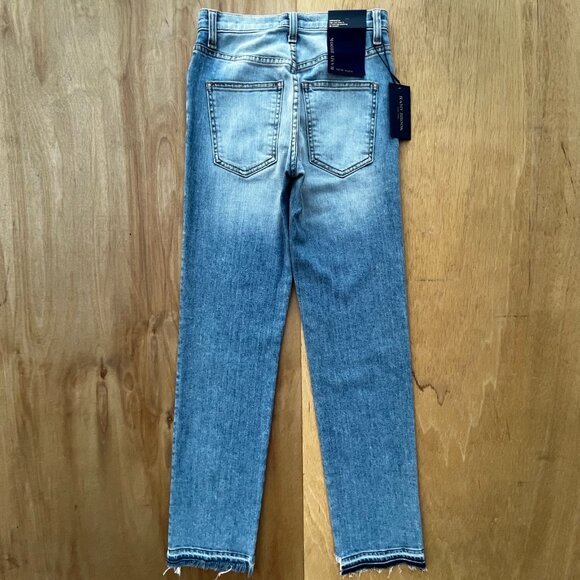 RAMY BROOK MIRANDA HIGH RISE RELAX FIT JEANS WOMEN’S sz 24 Frayed Hem NWT - Picture 4 of 12